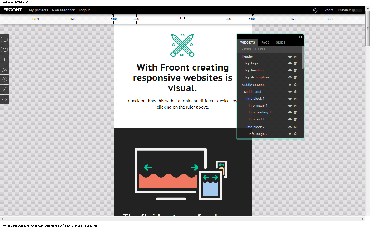 FROONT – design responsive websites in the browser (2)